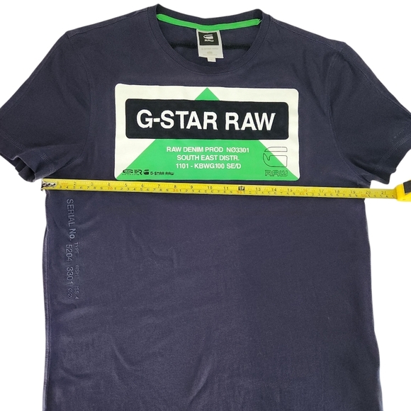 G-STAR RAW Graphic Logo T-Shirt navy medium - Picture 12 of 13